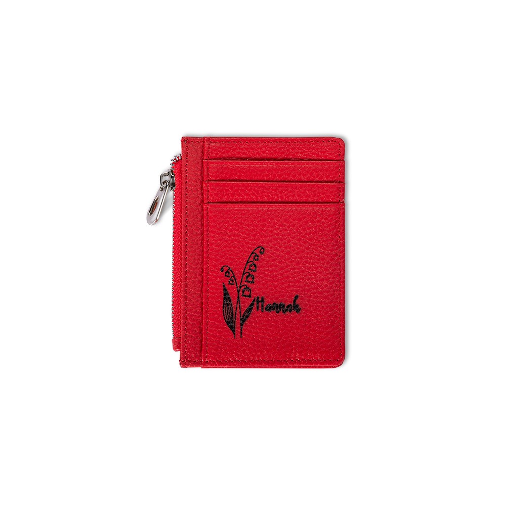 Sac à main personnalisé de fleurs de naissance, porte-monnaie de carte, sac à main monogrammé, portefeuille pour femmes, cadeau de Noël/anniversaire, cadeau pour maman/demoiselles d’honneur