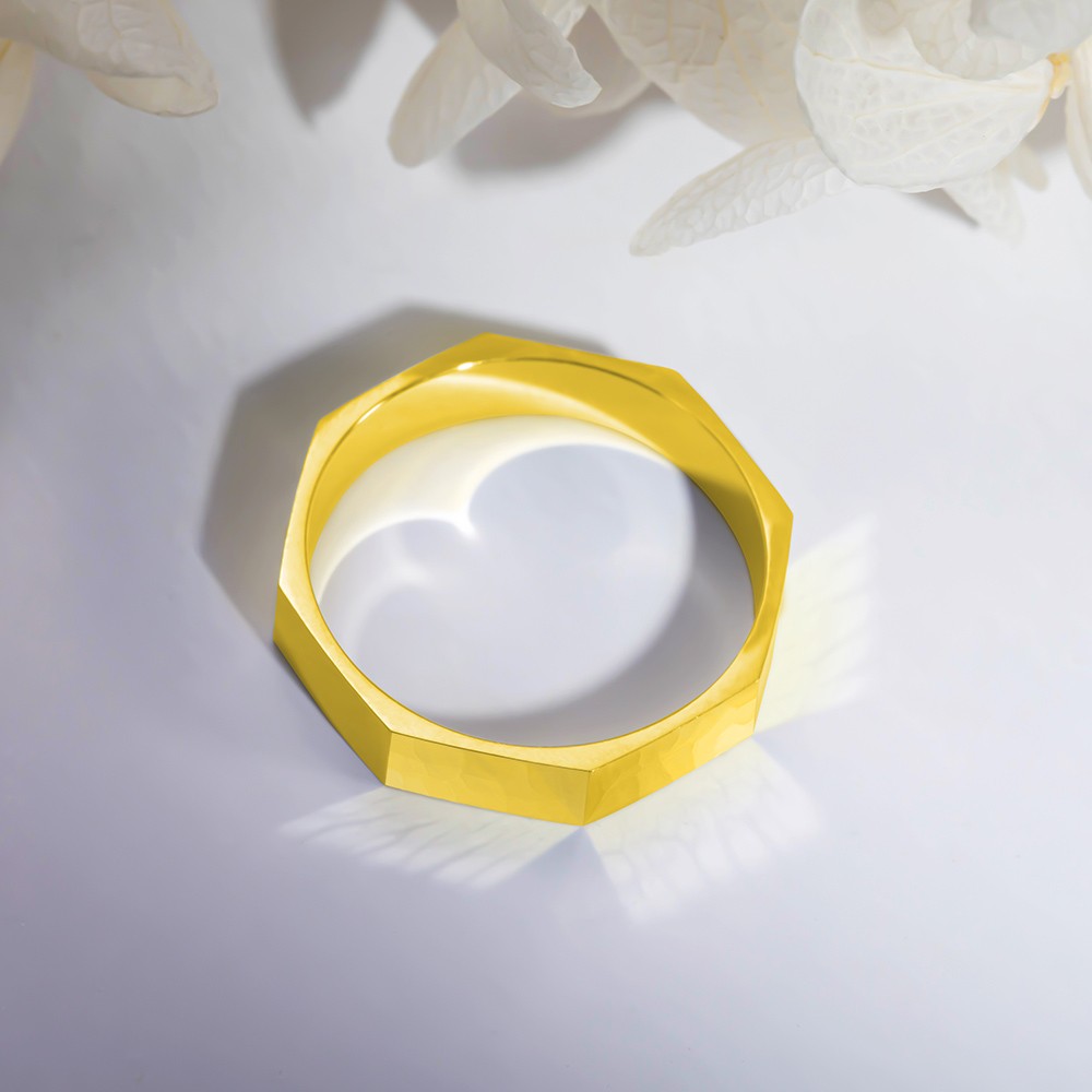 Personalized Name Octagon Bolt Ring