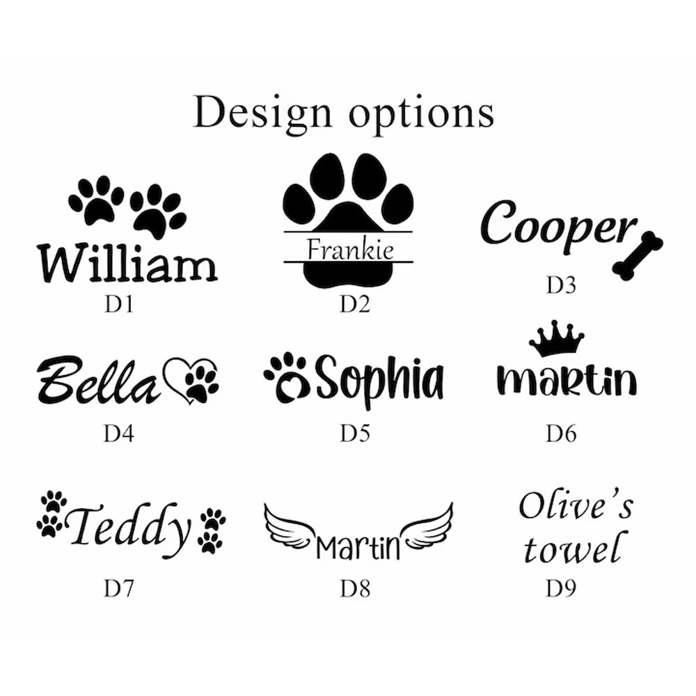 Custom Name Pet Towel
