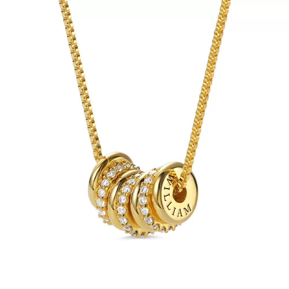 Personalized Name Family Beads Necklace for Mom