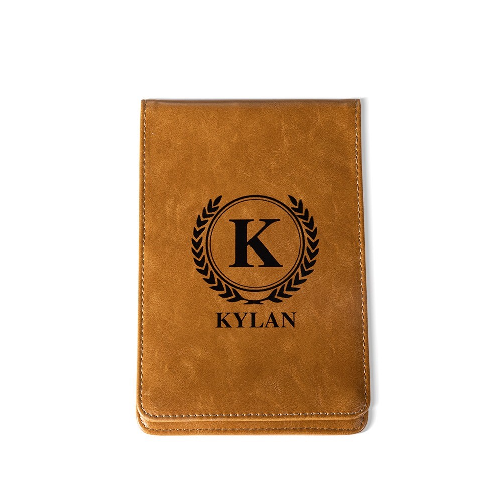 Personalized Leather Golf Scorecard Holder with Multicolor, Custom Name Golf Yardage Book Cover, Golf Accessories, Gift for Golfer/Dad/Groomsmen