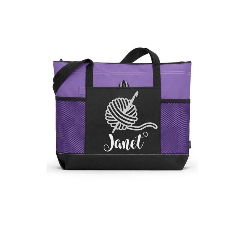Personalized Crochet Bag, Custom Crocheter Gift, Tote For Crochet, Christmas Hanukkah Gift For Mom, Grandma Bag, Crochet Gift