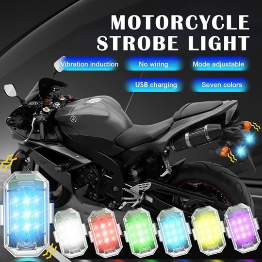 High Brightness RGB LED Strobe Light with Remote Control | For Car, Motorcycle, Bike, Helmet, Bicycle, Drone, Truck and RC Boat
