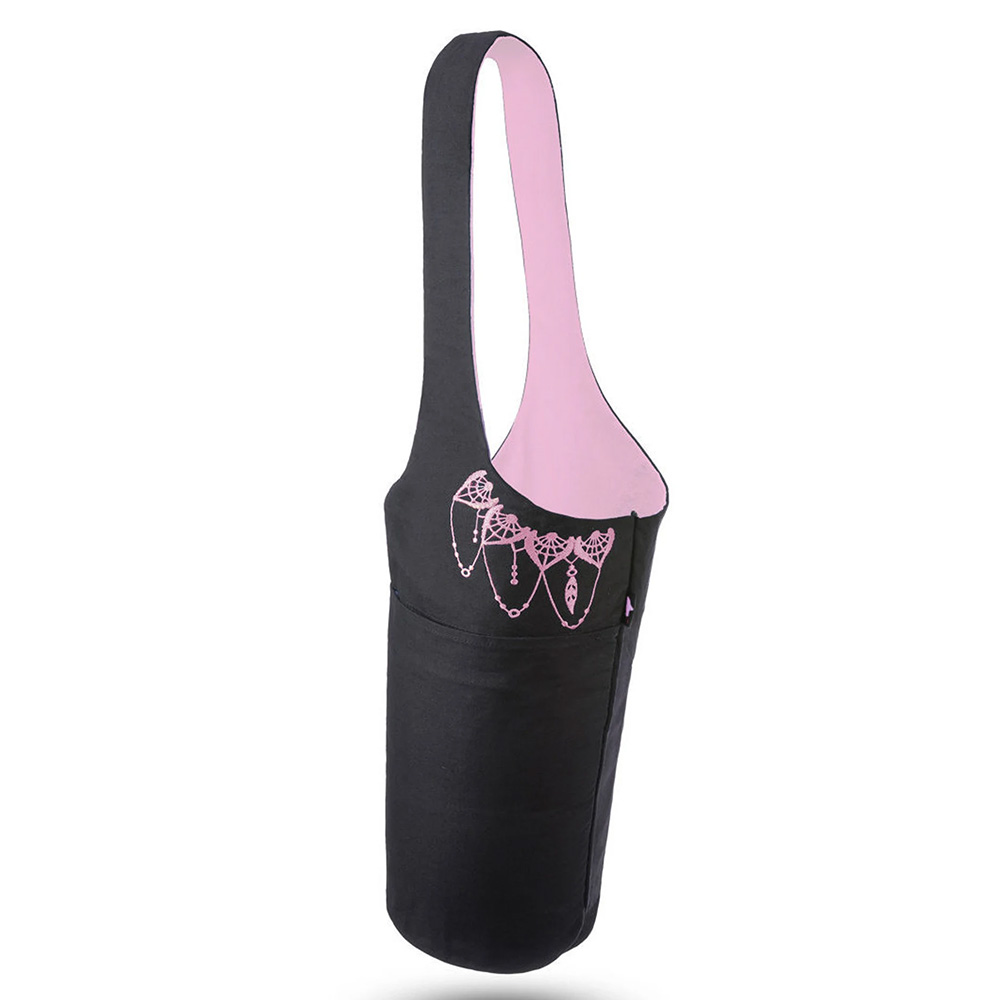 Personalized Lotus Yoga Mat Bag with Name, Gym Mat Holder Strap for Carrying, Holds More Yoga Accessories, Gifts for Woman Fitness/Sport Lover