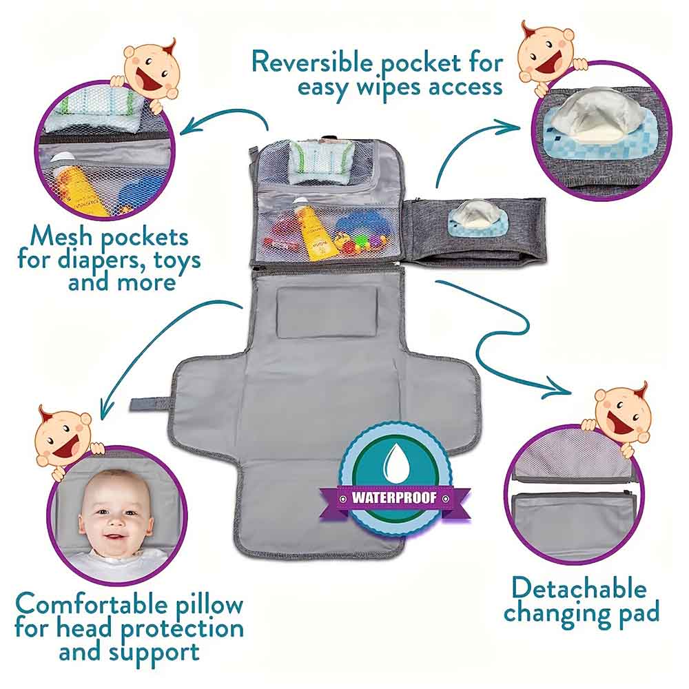 Baby Diaper Changing Pad Mommy Bag Portable Waterproof Baby Diaper Changing Pad Diaper Sheet