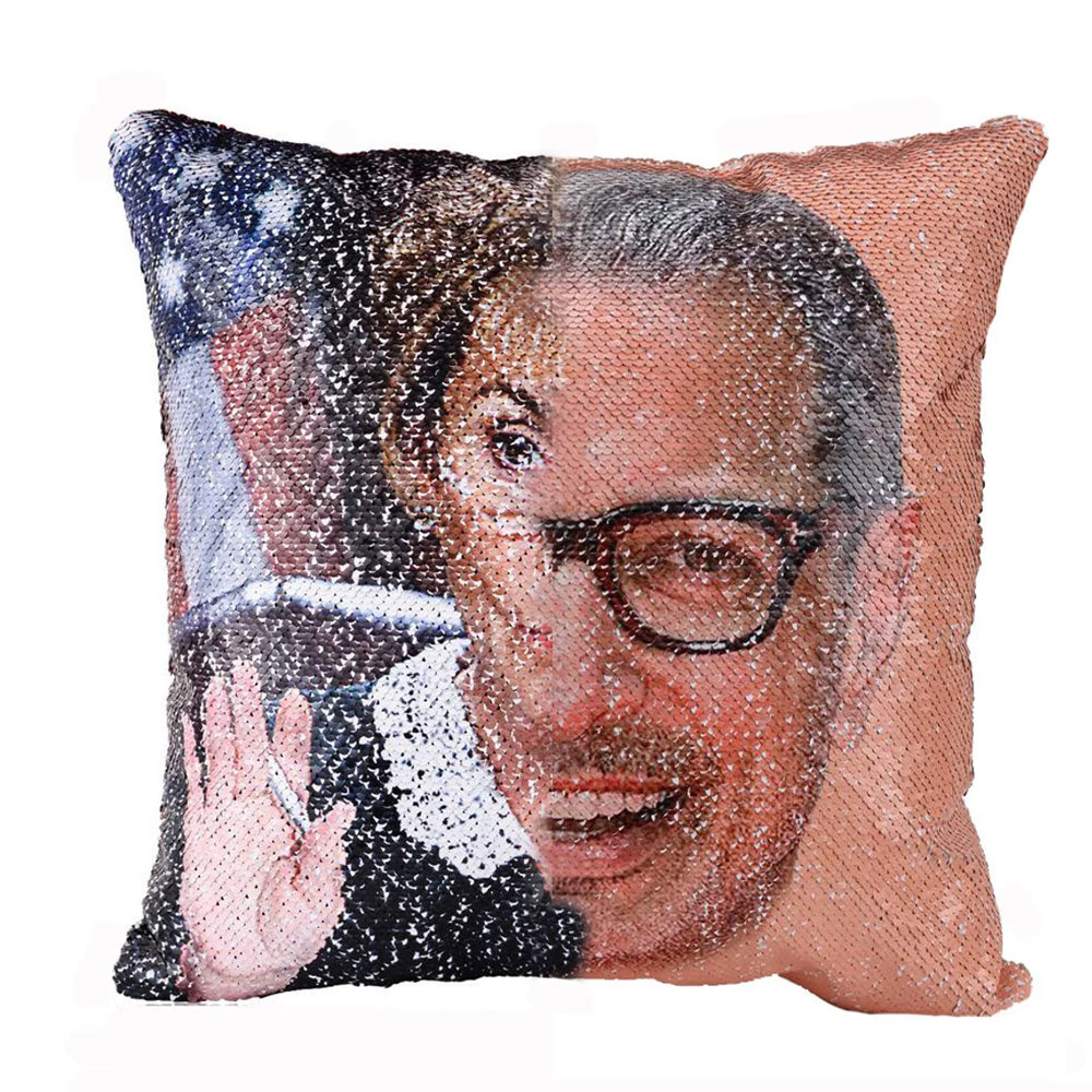 Custom Two Photos Pillow, Custom Sequin Pillow, Custom Photos Pillow, Magic Pillow, Switch From One Photo to Another Photo