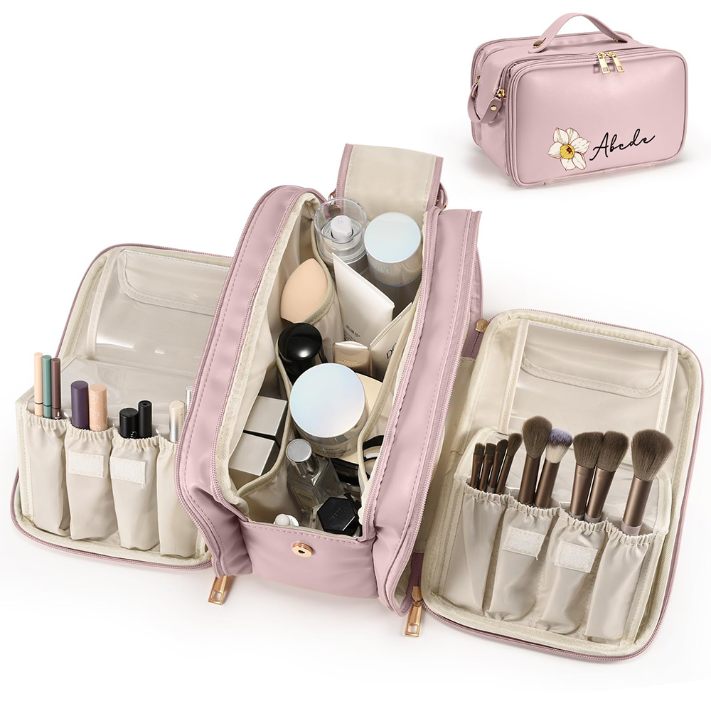 🎁Buy 2 FREE SHIPPING🎁Cosmetic Bag Large Capacity High-Grade Wash PU Makeup Brush Bag Cosmetic Case