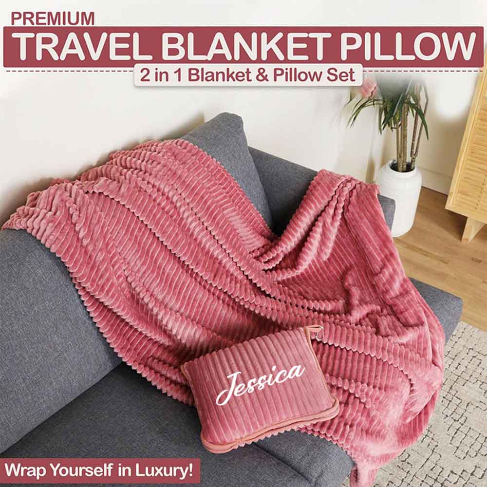 Warm 2 in 1 Multifunctional Travel Airplane Blanket