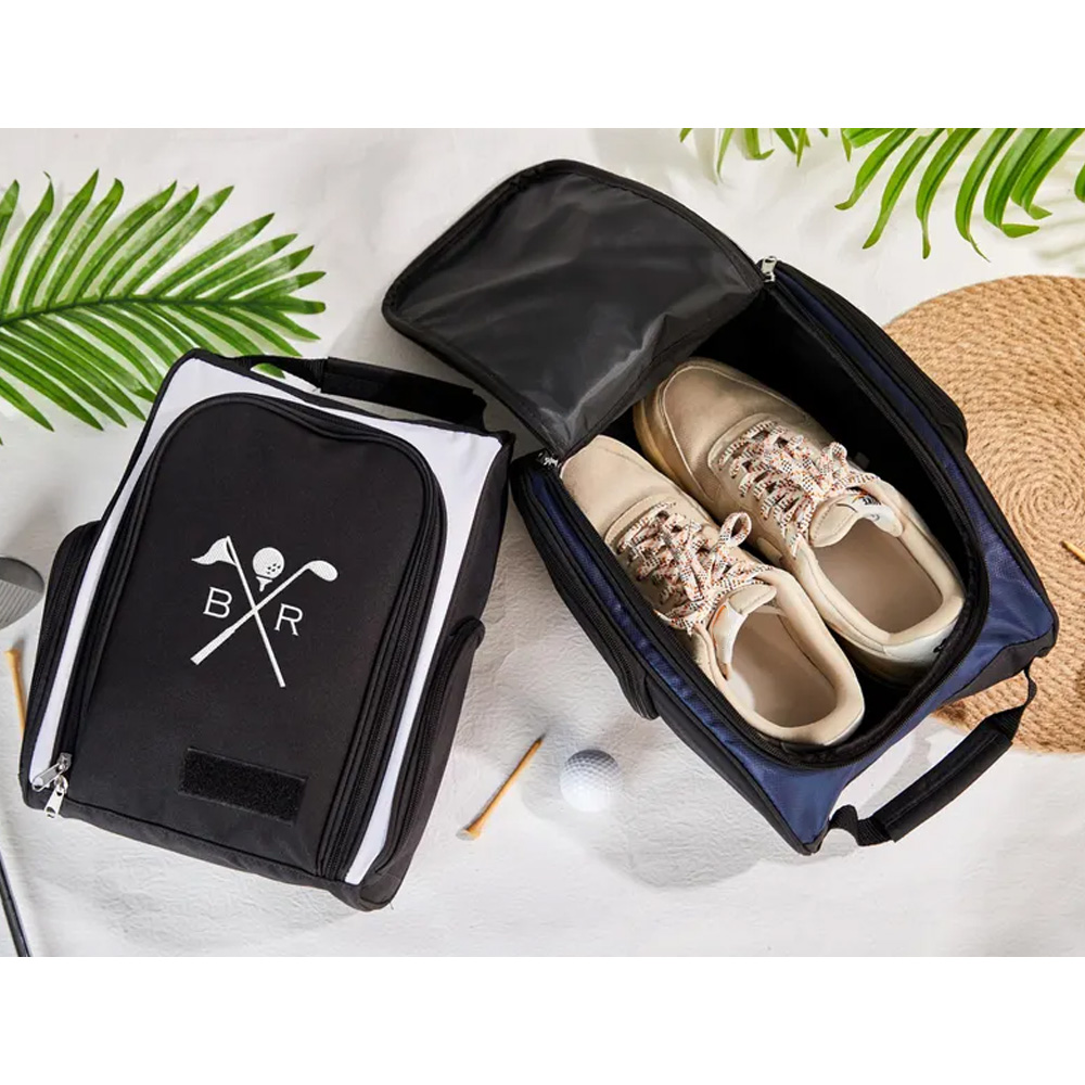 Personalisierte Golfschuhtasche, Bräutigam Geschenk für Golfer&amp;Golfliebhaber, Monogrammierte Canvas Schuhtasche, Sportschuhtasche, Cleat Bag, Weihnachtsgeschenke