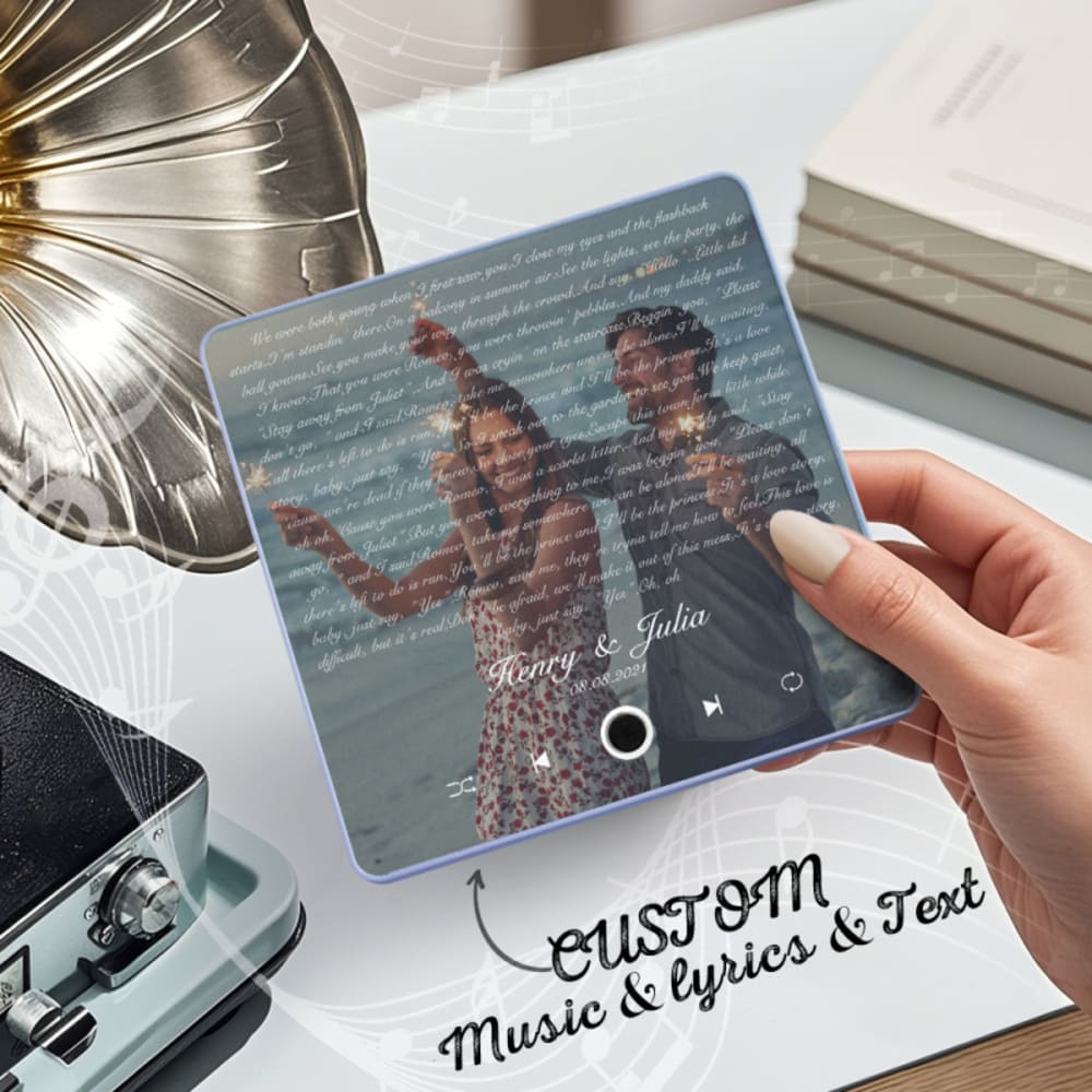 Personalized Music Fridge Magnet Lyrics Photo Music Wall Photo Sticker Music Movement That Can Be Played Without Cell Phone