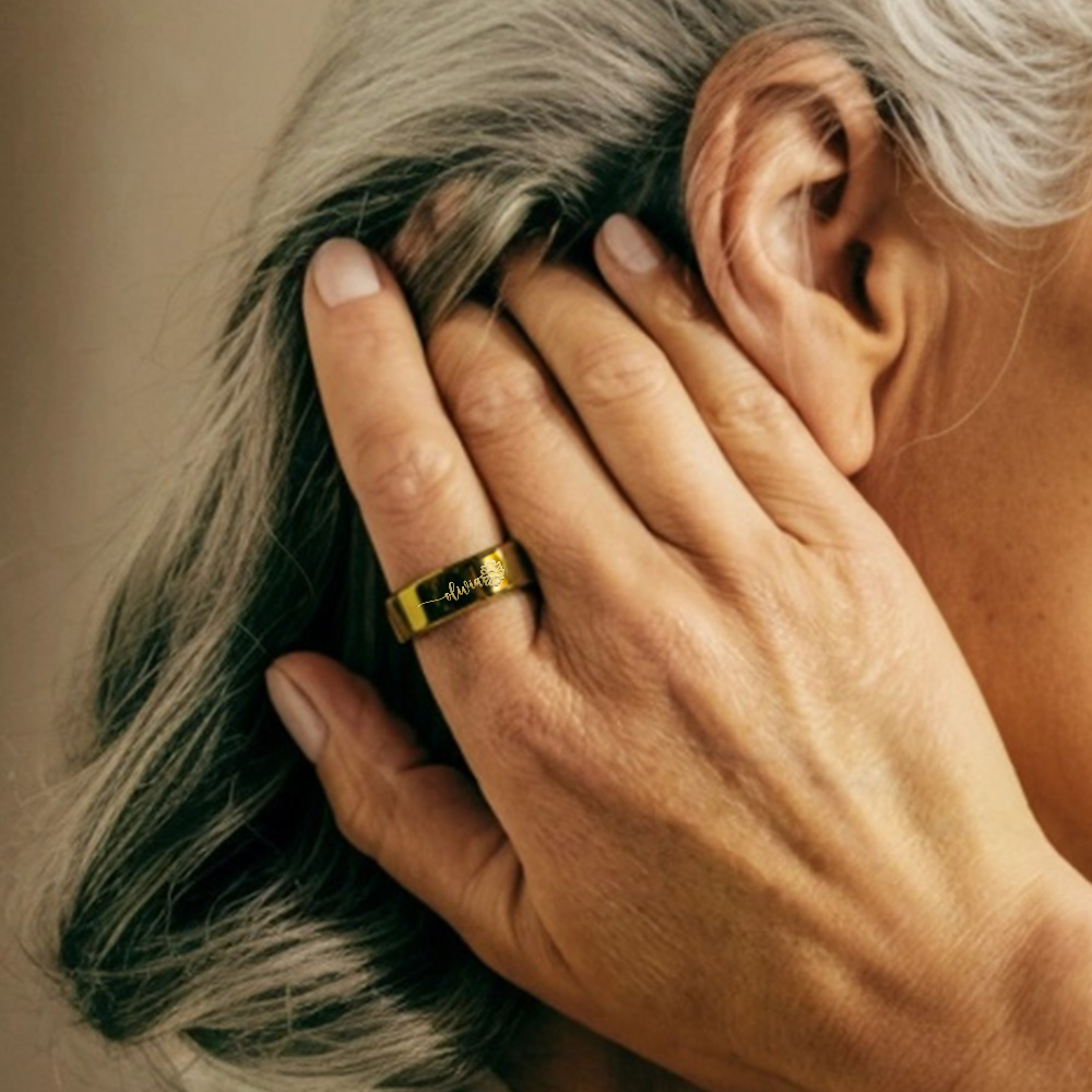 Personalisierter Smartring mit Geburtsblume und Namen, Muttertagsgeschenk für Mama, Gesundheitstracker mit Herzfrequenz, Blutsauerstoff, Schlafmonitor