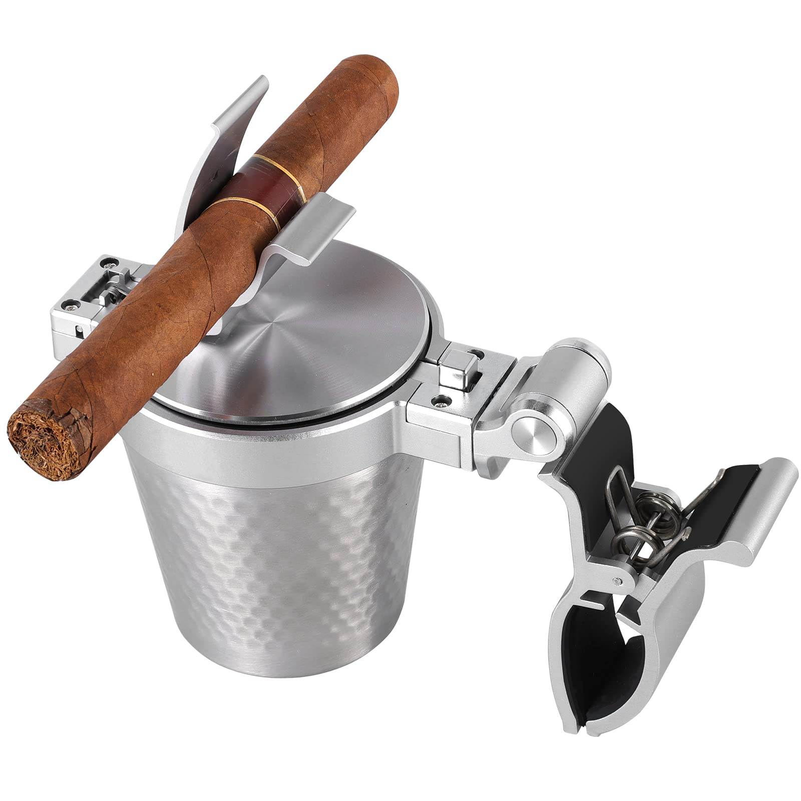 💖Buy 2 Free Shipping💖Personalized Cigar Golf Cart Holder - Windproof, Patio & Exterior Ashtray with Lid, Smell Proof, Portable & Standing