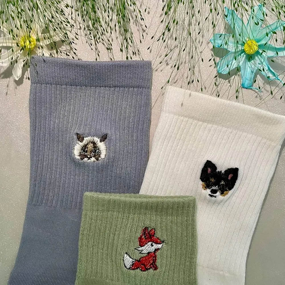 Cat Portrait Socks