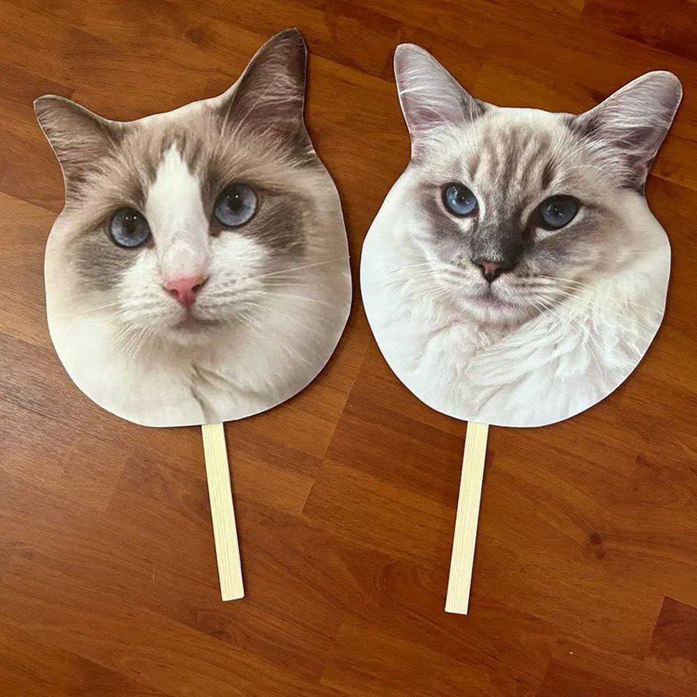 Personalized Photo Pet Face Cutout Stick, Dog/Cat Big Head on Stick, Wedding Favor Decor, Photo Booth Prop, Gift for Pet Lovers/Owners