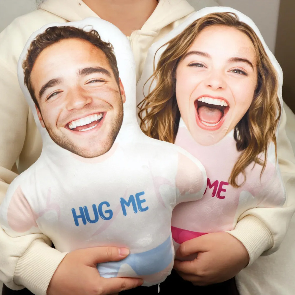 Personalized Face Photo Humanoid Cushion, Funny Head Hug Me Pillow Doll, Home Decor, Anniversary/Birthday/Wedding Gift for Husband/Wife/Friends