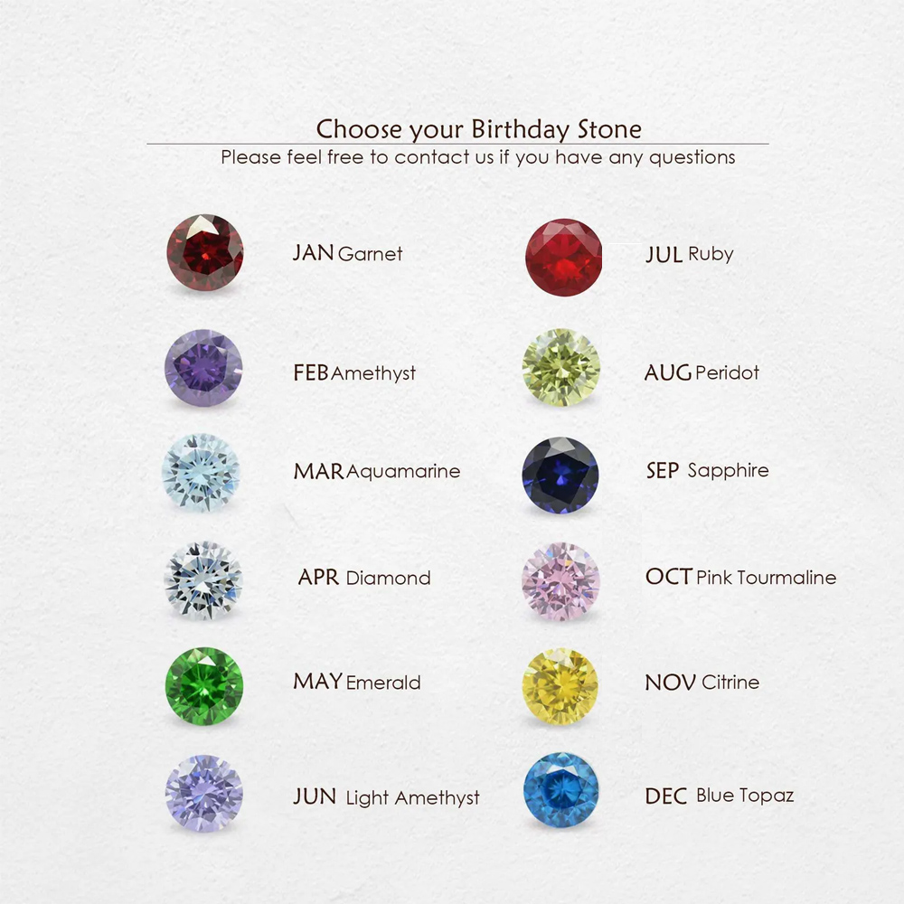 Personalized 1-7 Kids Charms Pendant Necklace with Birthstone, Dainty Sterling Silver 925 Family Jewelry, Mother's Day/Birthday Gift for Mom/Grandma