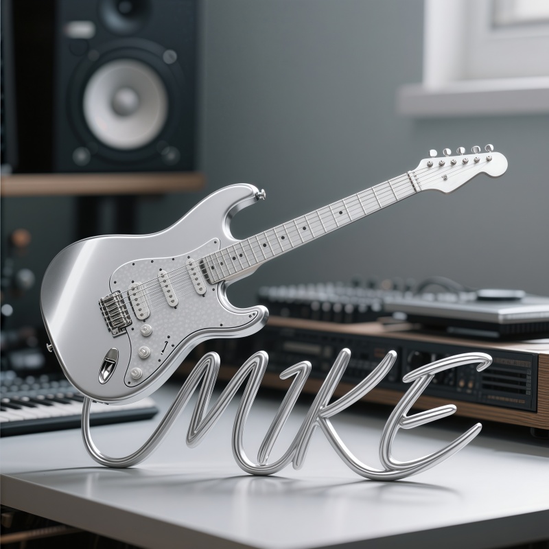 Custom Name Guitar Desk Ornament