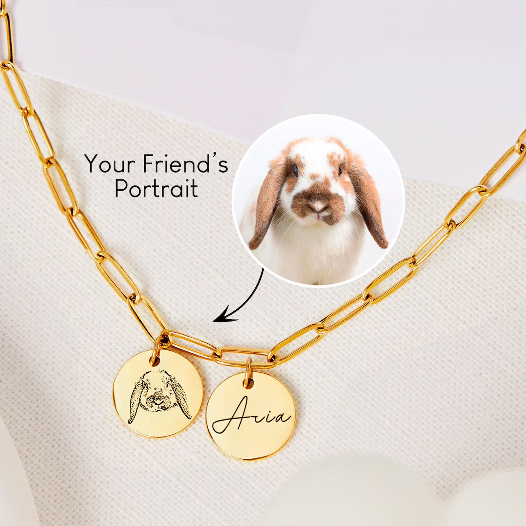 Personligt halsband med hänge för husdjursporträtt och namn, smaskiga smycken för hund/katt i sterlingsilver 925, födelsedagspresent till husdjursälskare/ägare/henne