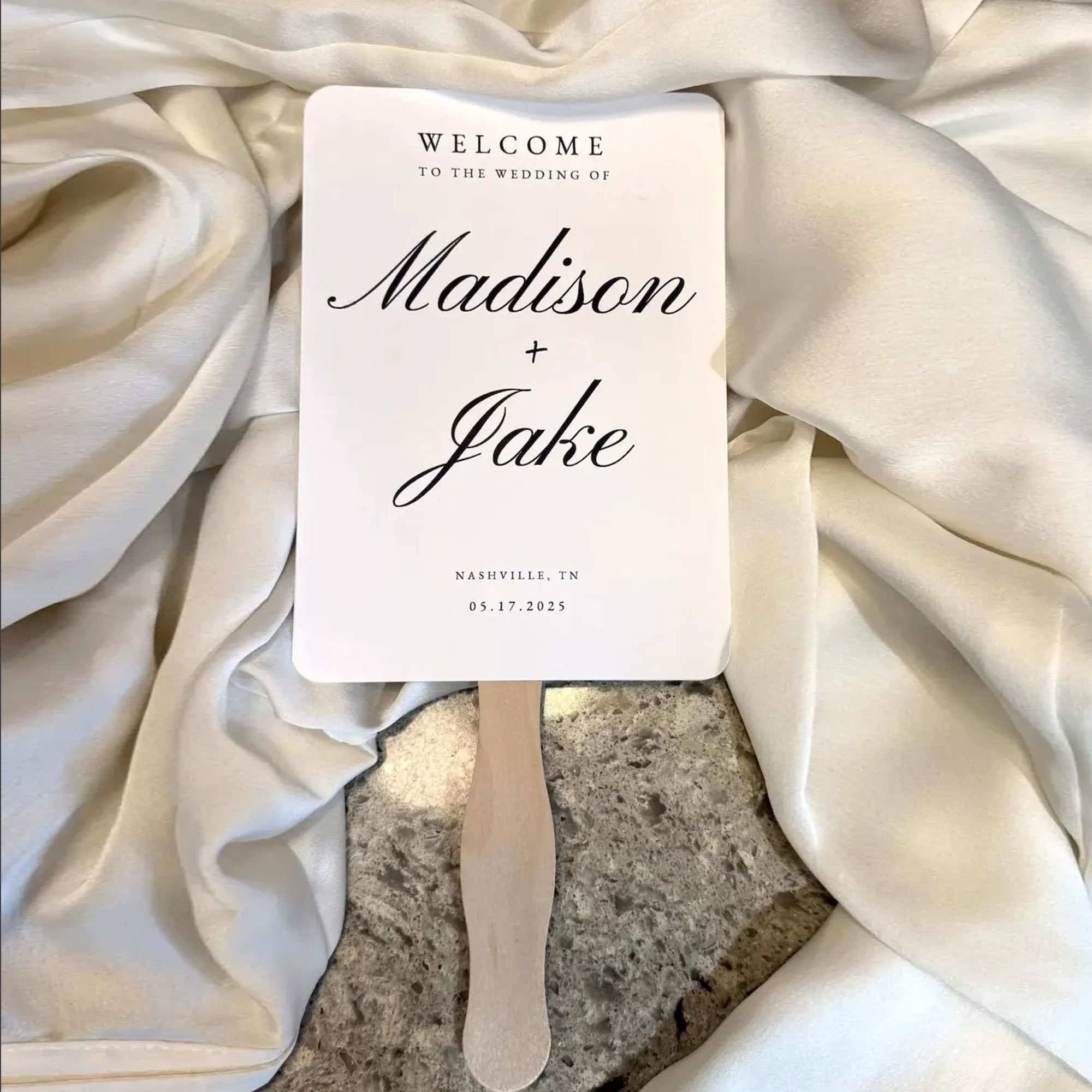 (Set of 10pcs)Custom Names Wedding Assembled Timeline Fans, Elegant Cardstock Ceremony Program Hand Fans for Dinner & Party, Wedding Gift for Guests