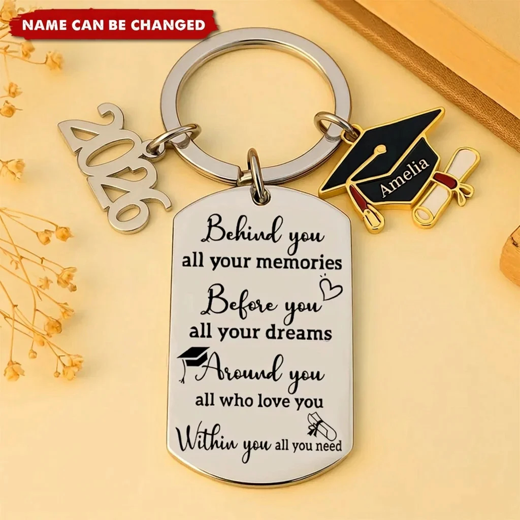 Family Personalized Custom Graduation Keychain, Graduation Gift For Family Members, Brothers, Sisters