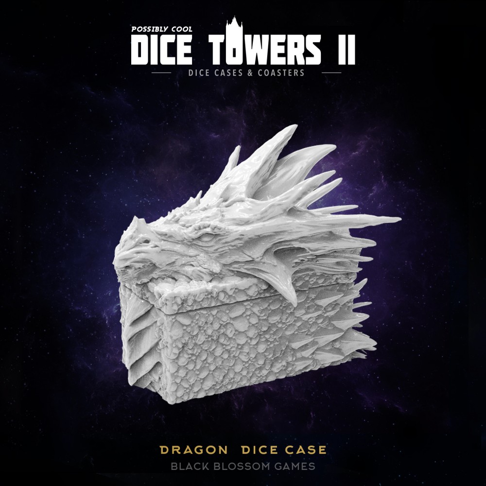 Elder Dragon Skull Multi-Purpose Storage Case, 3D Printed Modular TTRPG Dice Box, TCG Card Deck Vault & Miniature Protection Case, Geek Gift