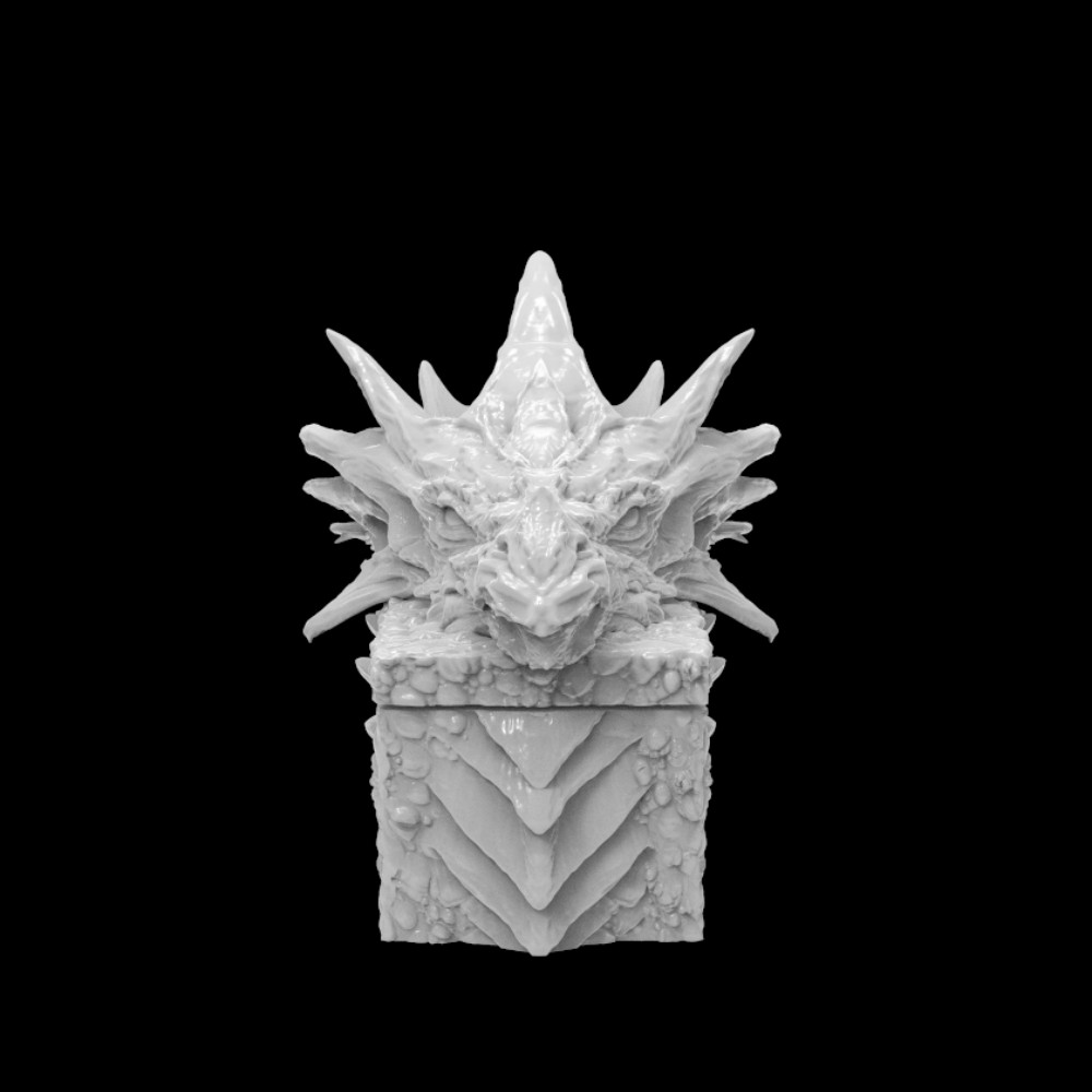 Elder Dragon Skull Multi-Purpose Storage Case, 3D Printed Modular TTRPG Dice Box, TCG Card Deck Vault & Miniature Protection Case, Geek Gift