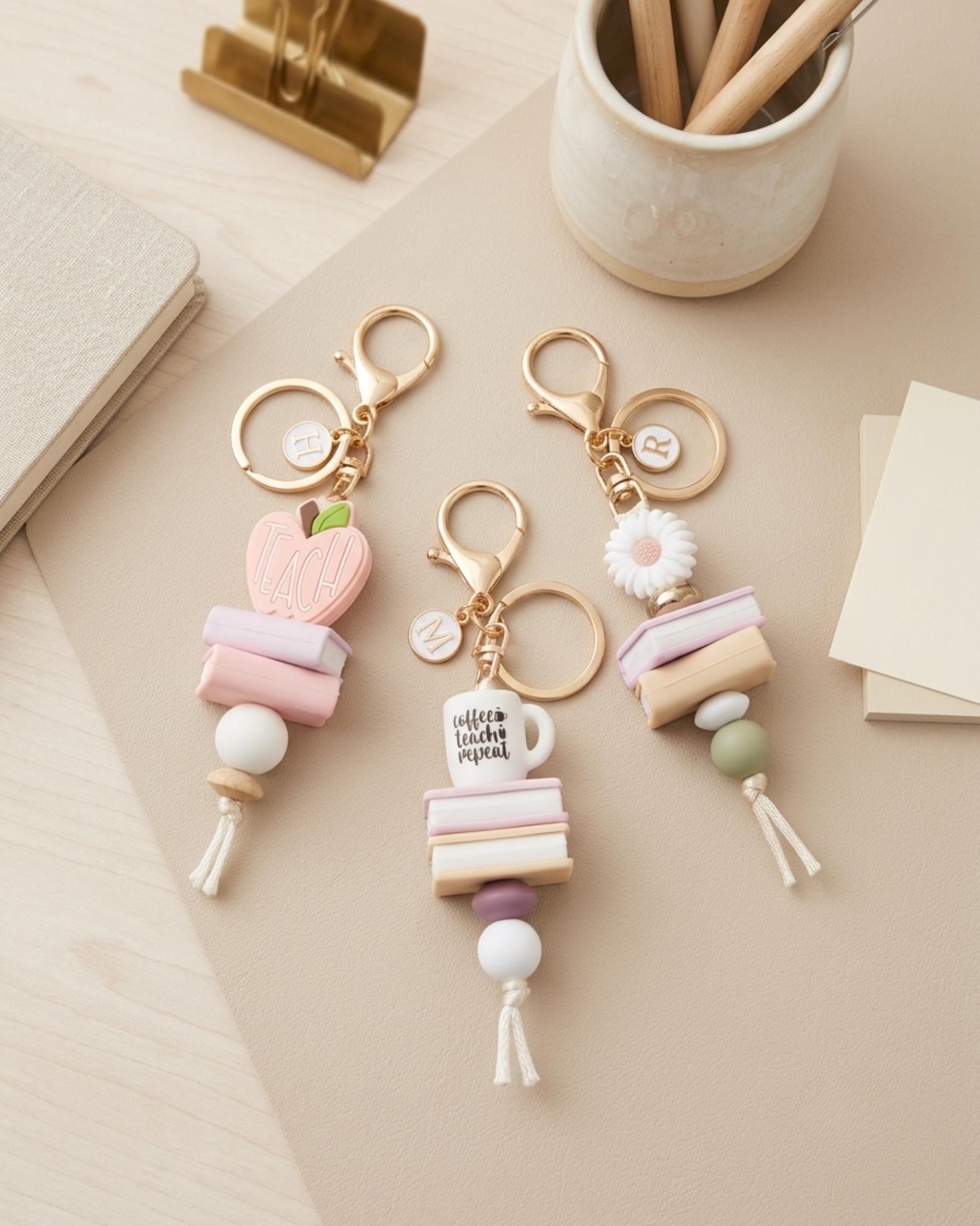Personalized Teacher Appreciation Keychain Gift for Teacher from Students Gift Idea for Teacher Keyring Elementary Teacher Bag Charm Custom