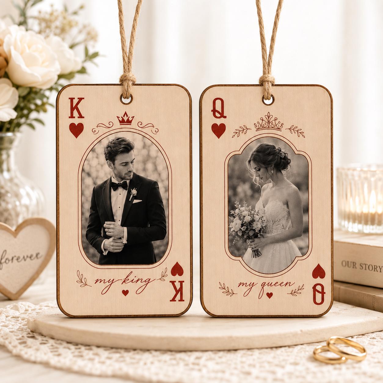 Personalized Photo Couple Wooden Ornament, Couple Marriage Proposal Ornament, Engagement Gift For Couple, Romantic Keepsake, WeddinG Decor