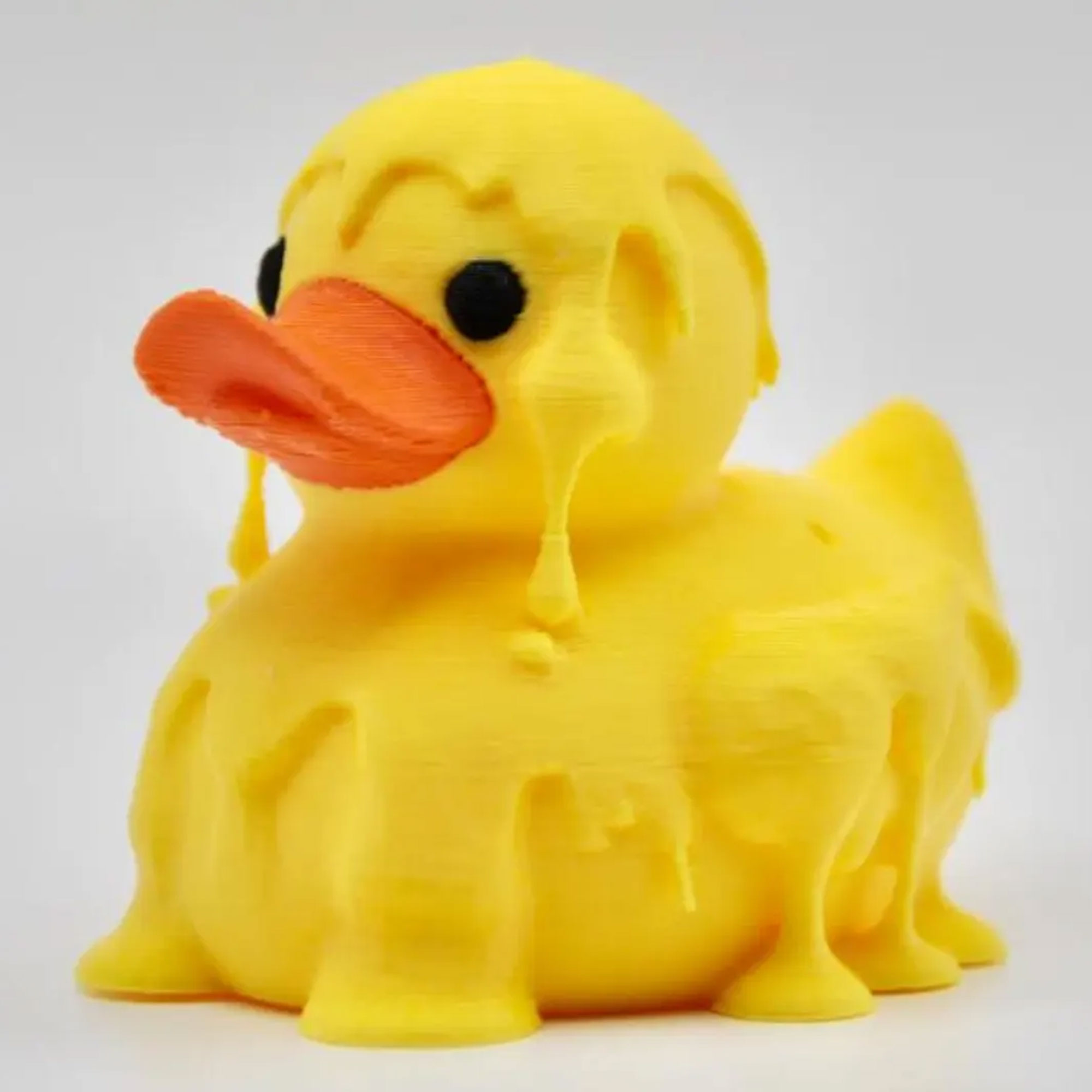 3D Printed Melting Duck Figurine, Dripping Melted Novelty Duck Statue, Car Dashboard & Desktop Decor, Birthday Gift for Novelty Collectors/Friends