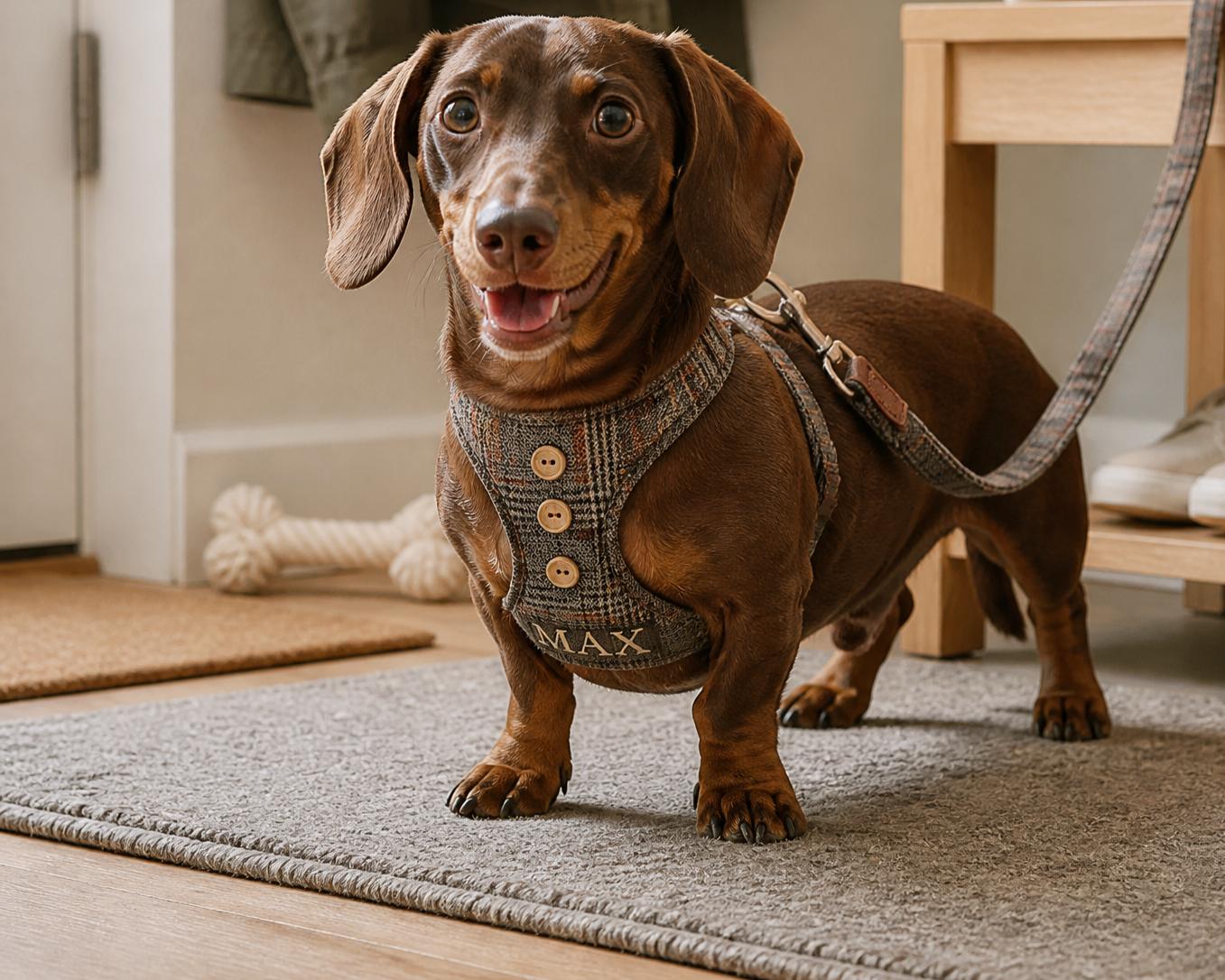 Soft Mesh Dog Harness Set with Matching Leash, Adjustable Puppy Vest, No Pull Step-In Harness, Dog Walking Accessories, Pet Gift