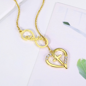 gold heart necklace