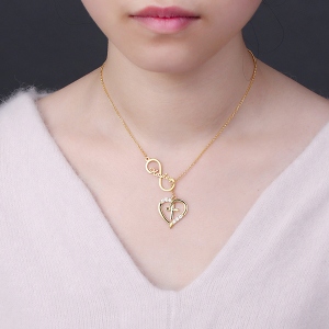gold cross necklace