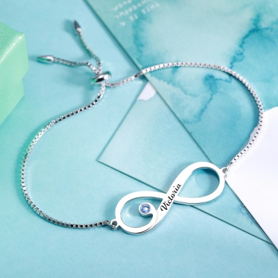 infinity name bracelet