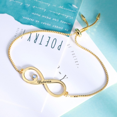 infinity name bracelet