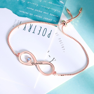 infinity name bracelet