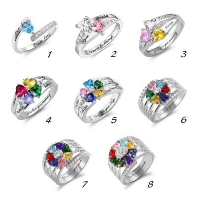 birthstone rings for mom