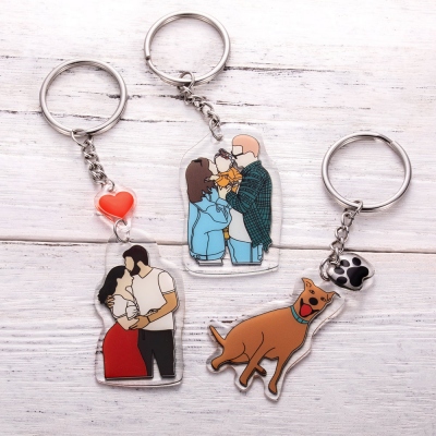 Personalized Portrait Keychain