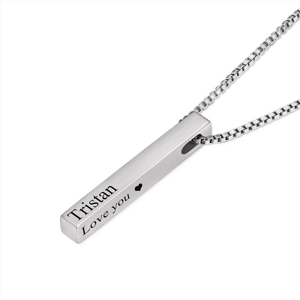 collier barre homme
