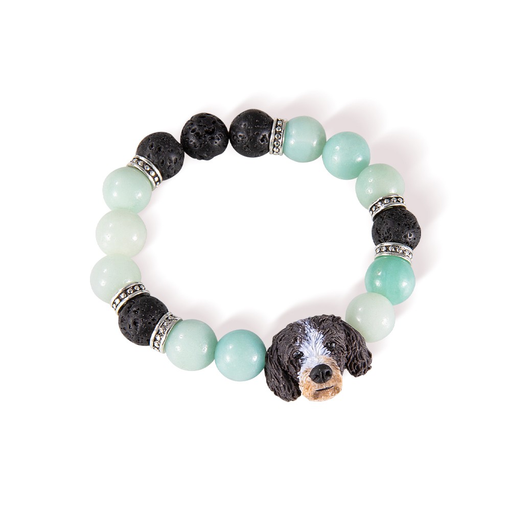 Bracelet perlé personnalisé fabriqué à la main pour portrait d'animal de compagnie, bracelet pendentif réglable pour animal de compagnie, bijou commémoratif pour animal de compagnie, cadeaux d'anniversaire pour les amoureux des animaux de compagnie/maman 