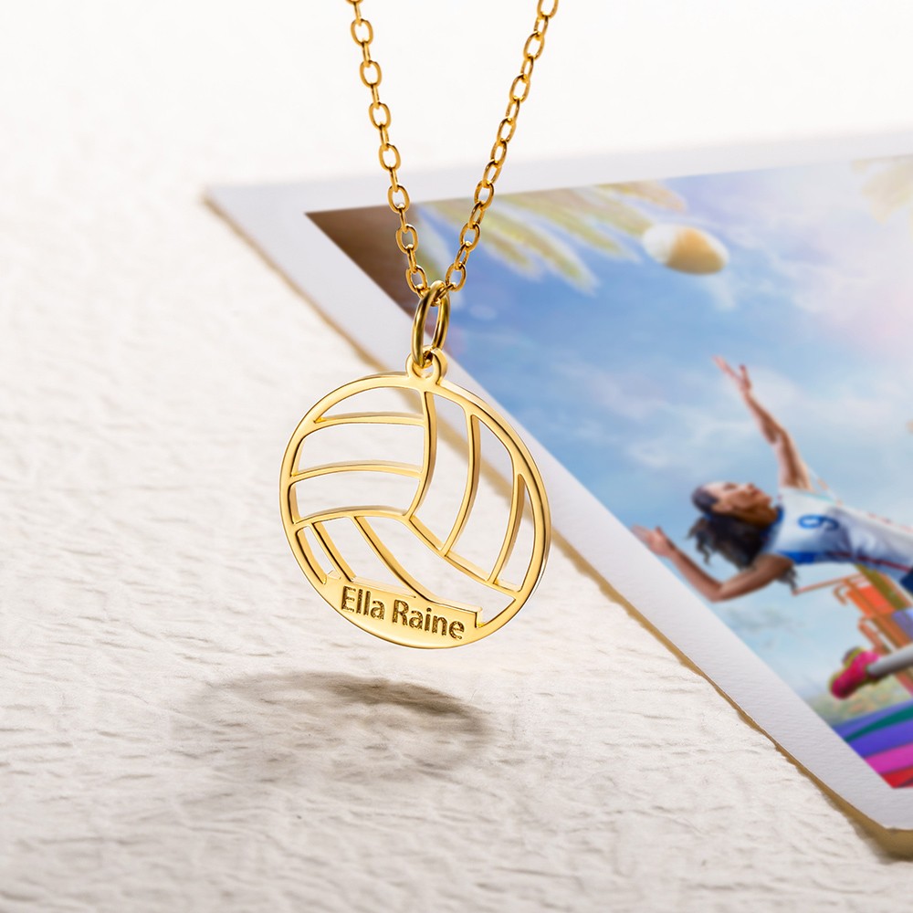 Volleyball Pendant Necklace
