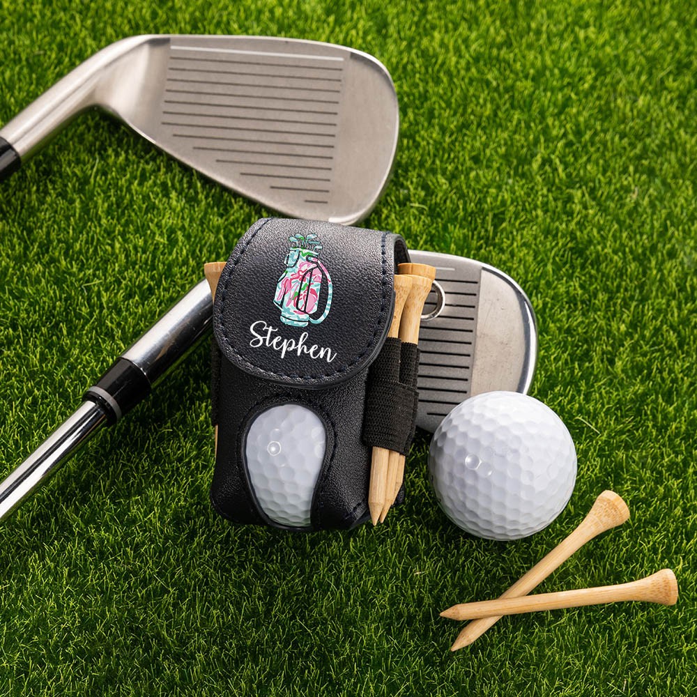 Leather Golf Ball Bag