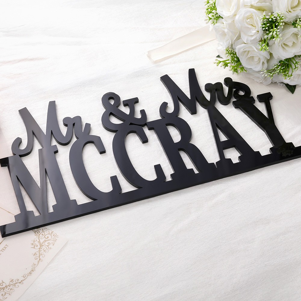 custom mr mrs sign