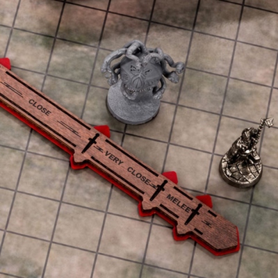 Personalized Acrylic Daggerheart Distance Ruler, TTRPG Combat Measurement Tool Gifts