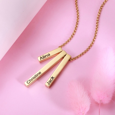 bar necklace with name