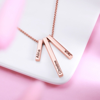 bar necklace with name