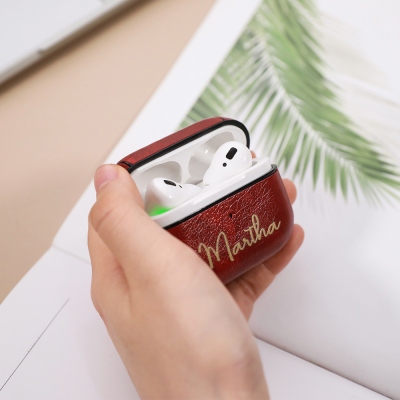 Personalized Leather AirPods Pro Case