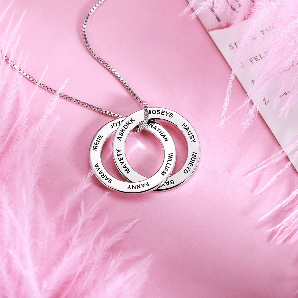 Colar Com Anel Russo Gravado Personalizado
