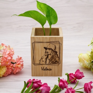 Personalized Photo Wooden Flower Box