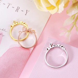 Personalized Stackable Name Ring