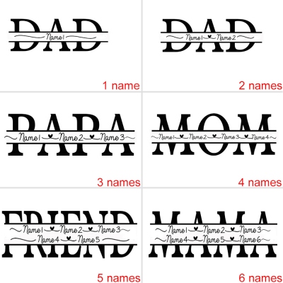 Custom Family Keychain Daddy Keychain Gift for Family
